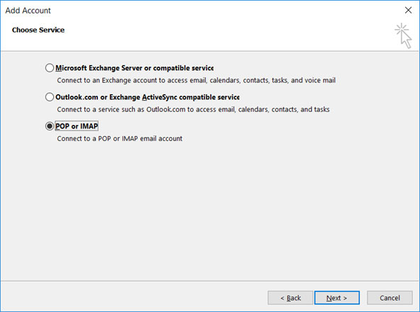 Setup email account on your Outlook 2013 Manual Step 3